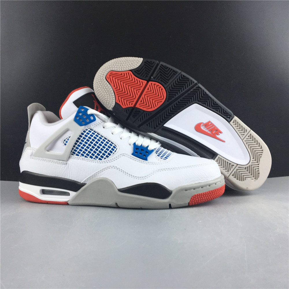 AIR JORDAN 4 WHITE, GRAY, BLUE , RED  CL1184-146