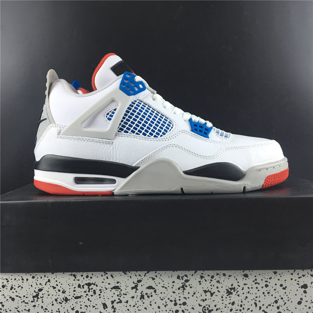 AIR JORDAN 4 WHITE, GRAY, BLUE , RED  CL1184-146