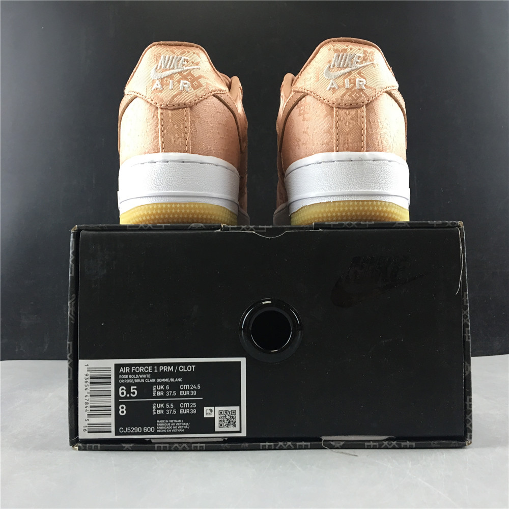 CLOT x Nike Air Force 1 Low Rose Gold