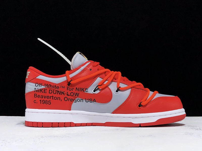 Off-White x Nike Dunk Low CT0856-600 Grayish red