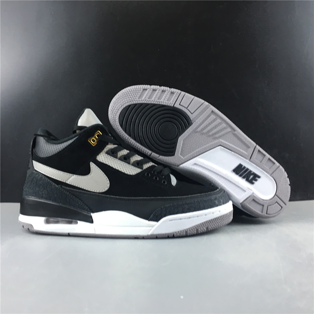 AIR JORDAN 3  GENERATION  BLACK AND SHITE SILVER 3M REFLECTIVE