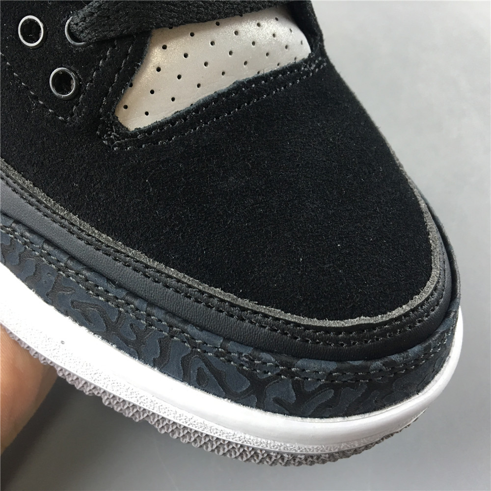 AIR JORDAN 3  GENERATION  BLACK AND SHITE SILVER 3M REFLECTIVE