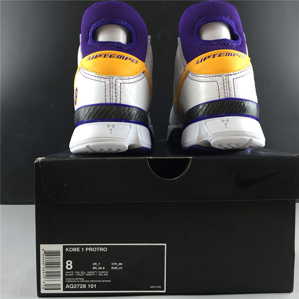 UndefeatedxNike Kobe 1 PROTRO   AQ2728-101  WHITE VARSITY PURPLE