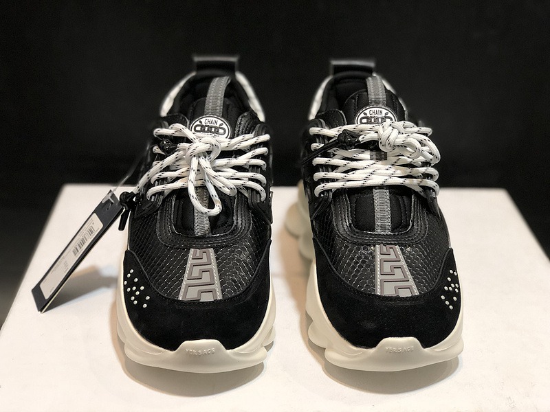 V*ersace CHAIN REACTION SNEAKERS black&white&red