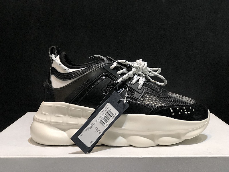 V*ersace CHAIN REACTION SNEAKERS black&white&red
