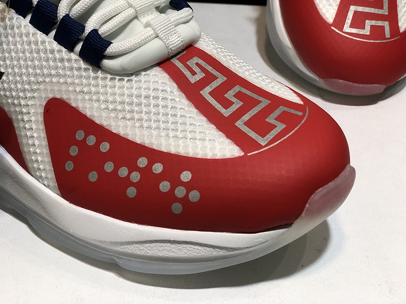 V*ersace CROSS CHAINER SNEAKERS black&white&red