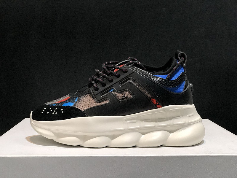 V*ersace CHAIN REACTION SNEAKERS black&white&red