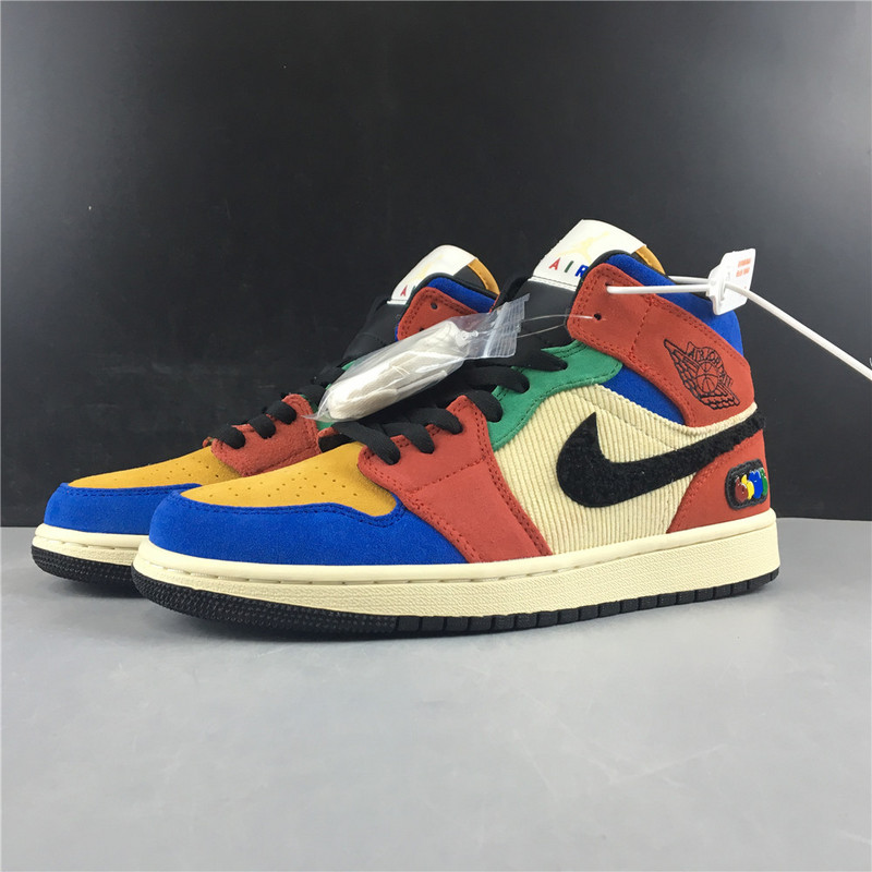 Blue The Great x Air Jordan 1 Mid "Fearless"CU2805-100