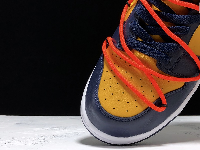 Khaki24 Nike off white Dunk low "DARK BLUE&YELLOW"CT0856-700