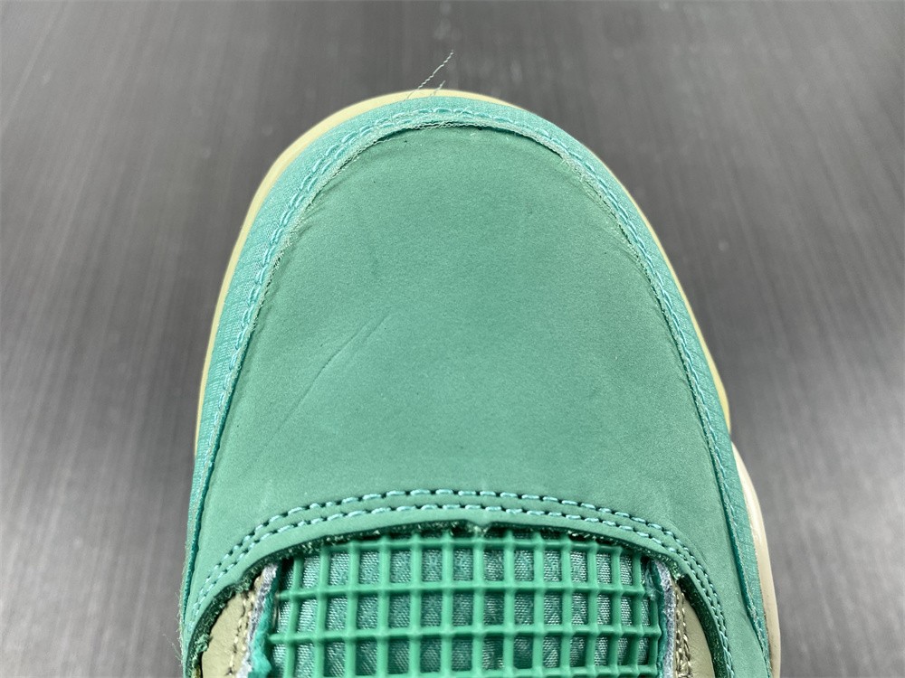 off-white x air jordan 4 sail neptune T*f*ny green