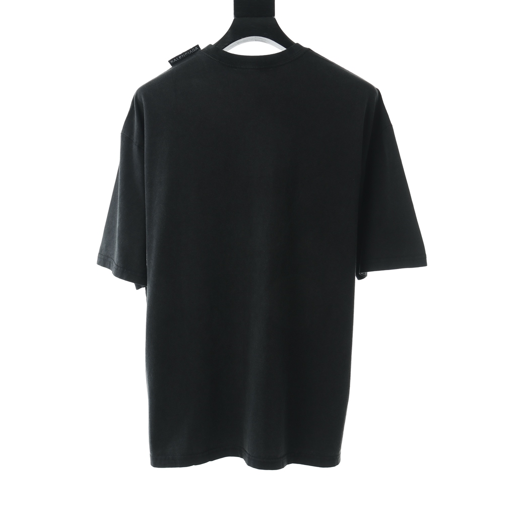 Ba*len*cia*ga blcg 2020ss shoulder label wash short sleeve