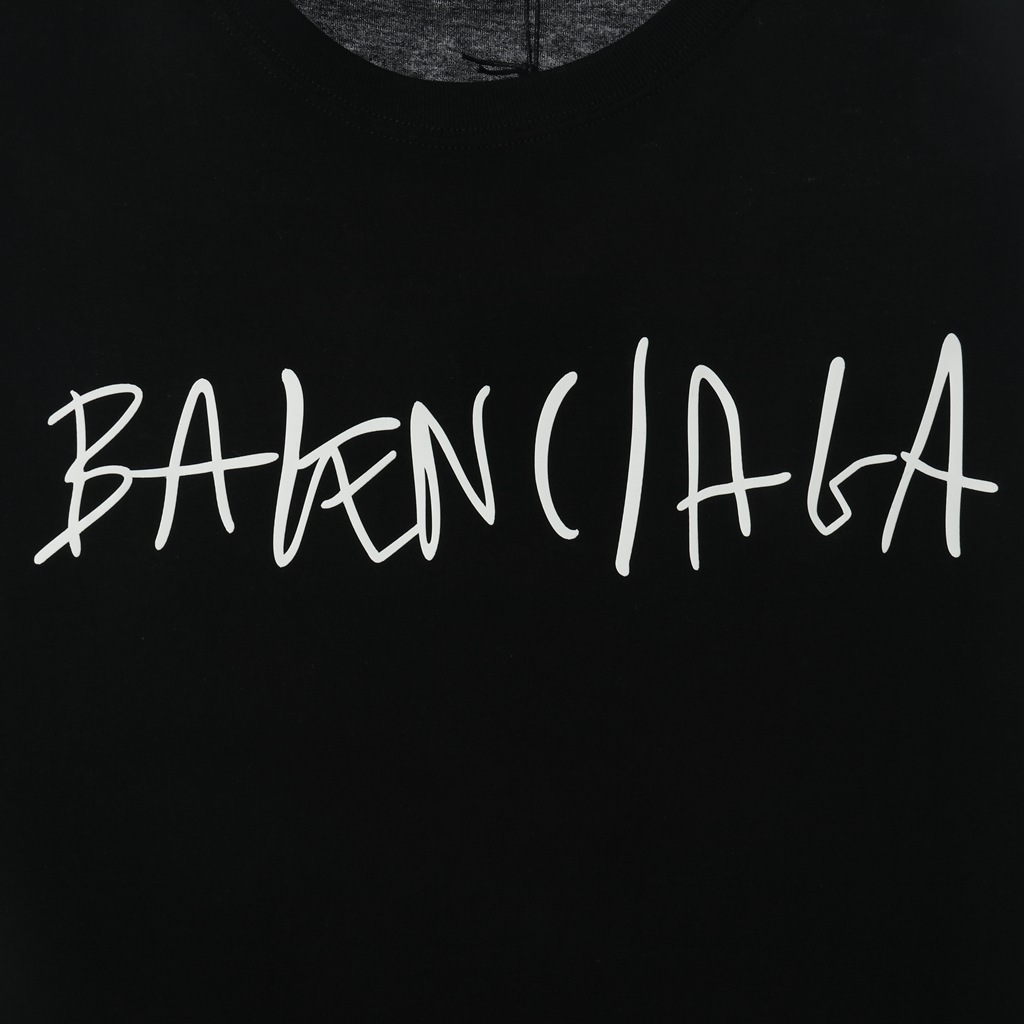 Ba*len*cia*ga blcg 20ss hand-painted logo logo printing short sleeve