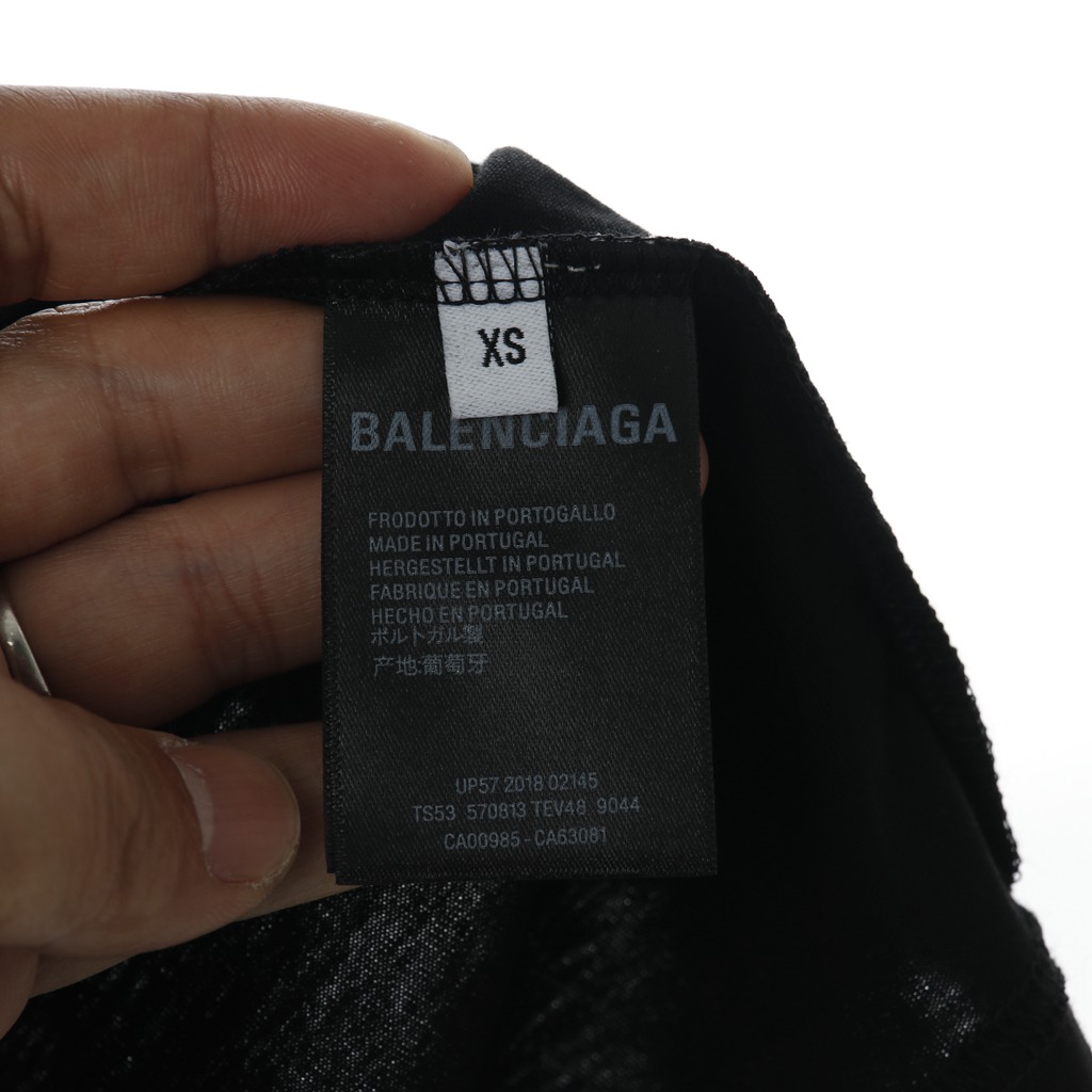Ba*len*cia*ga blcg 20ss hand-painted logo logo printing short sleeve
