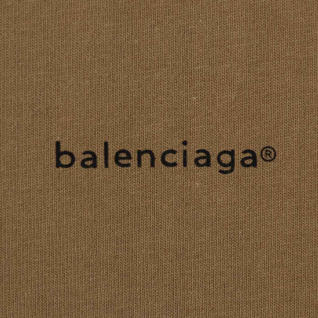Ba*len*cia*ga blcg 20ss small logo wheat short sleeve t-shirt
