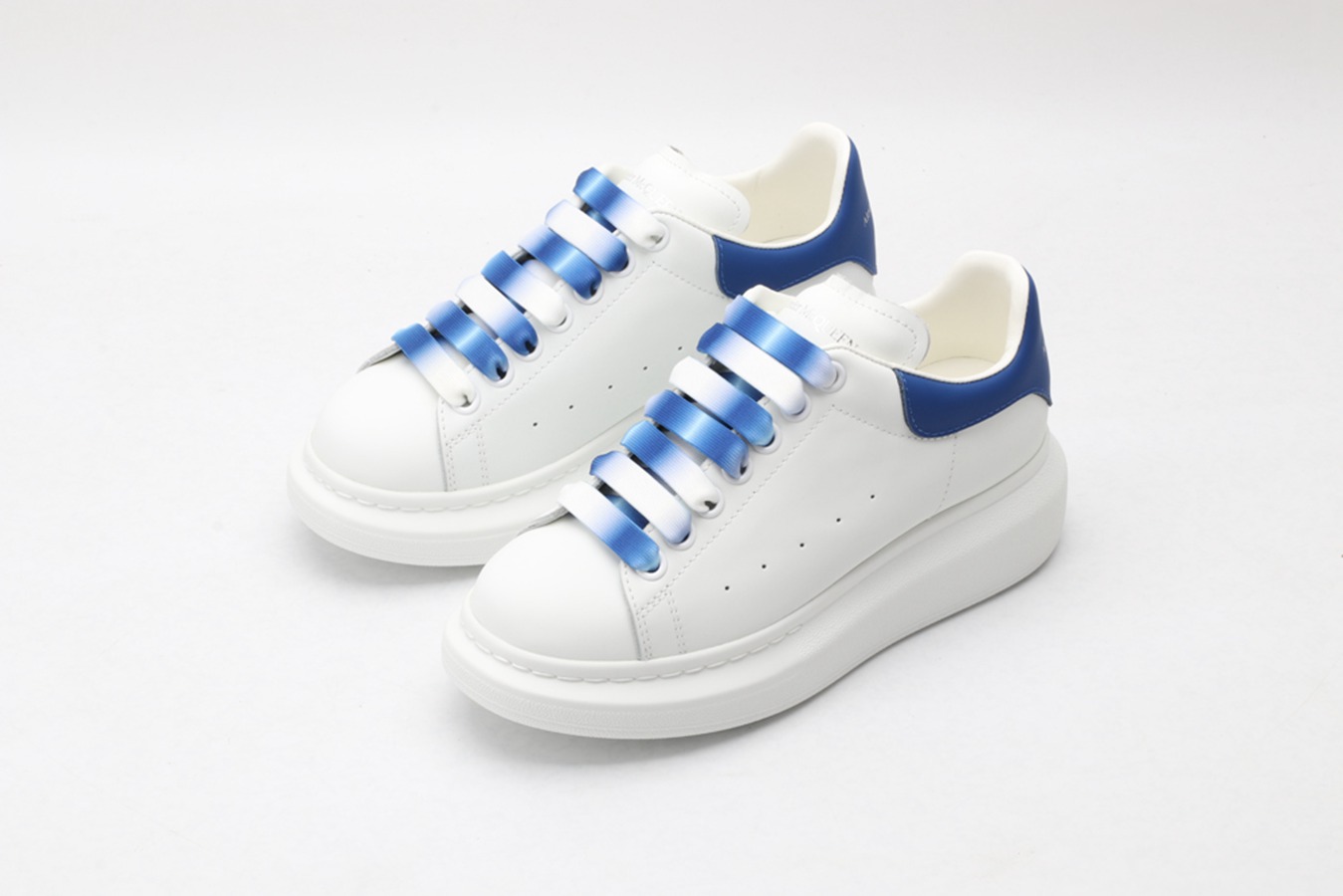 AMQ oversized sneakers with blue heel