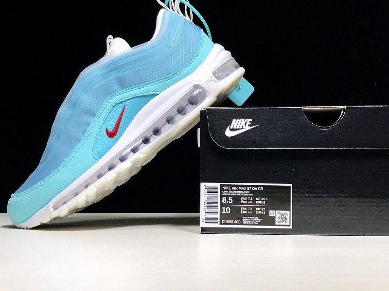 Nike Air Max 97 Ice Blue/Red "On Air - Shanghai Kaleidoscope"