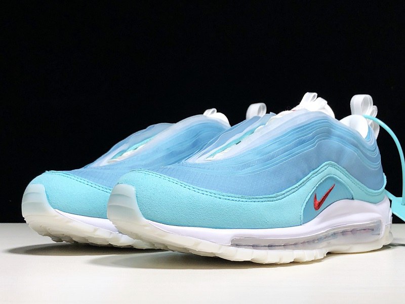 Nike Air Max 97 Ice Blue/Red "On Air - Shanghai Kaleidoscope"