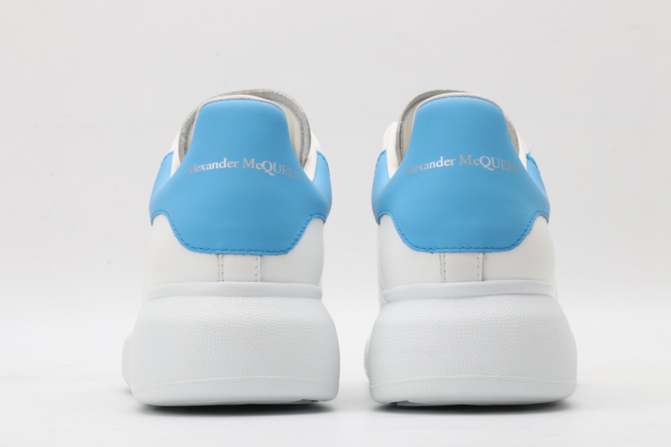 AMQ white&sky blue oversized sneakers