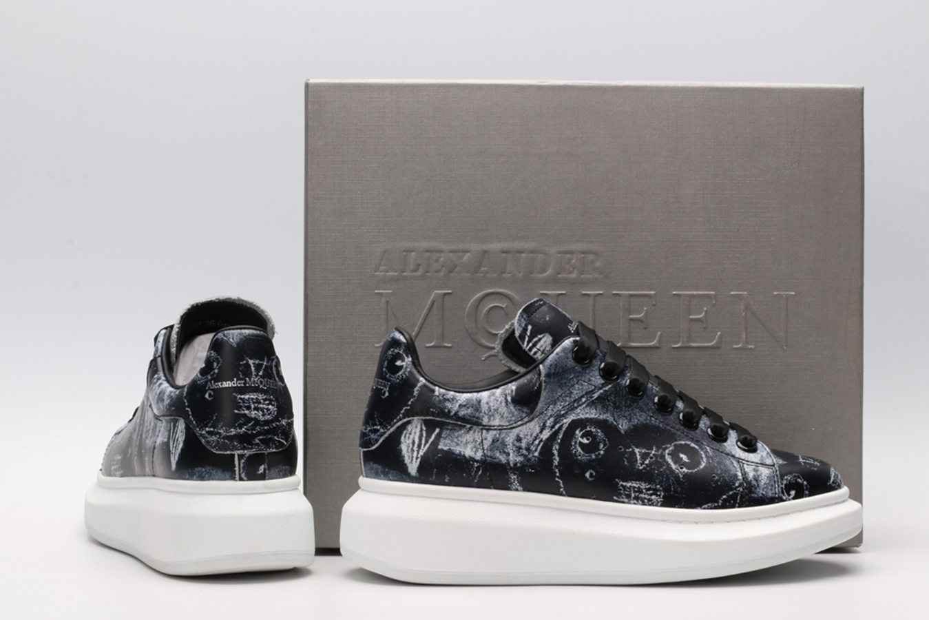 AMQ black oversized sneakers