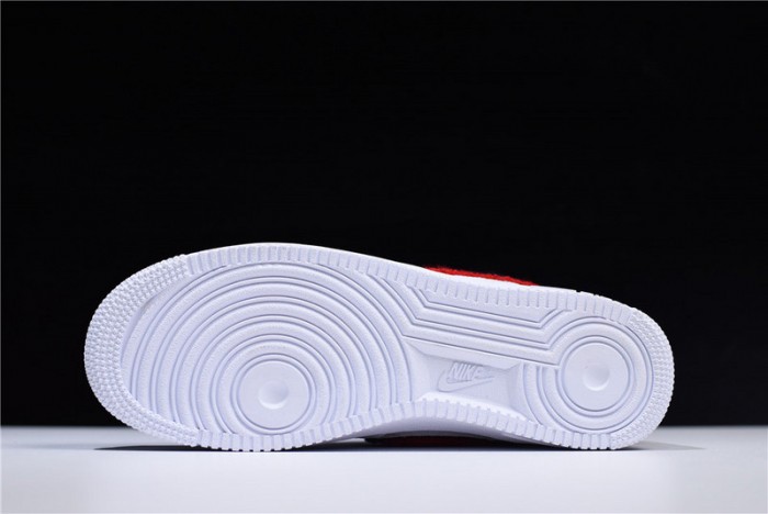 Nike Air Force 1 Low LV8 3D Chenille Swoosh White Red Blue  823511-106