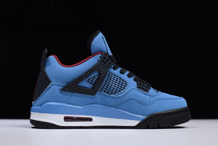 Travis Scott x Air Jordan 4 "Houston Oilers"  University Blue 308497-406