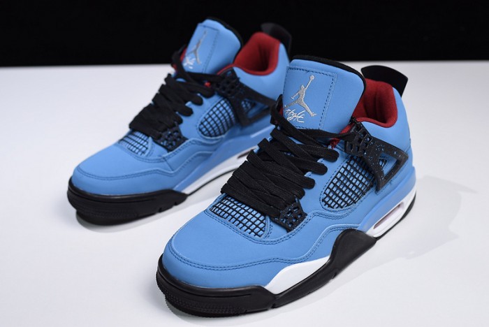Travis Scott x Air Jordan 4 "Houston Oilers"  University Blue 308497-406
