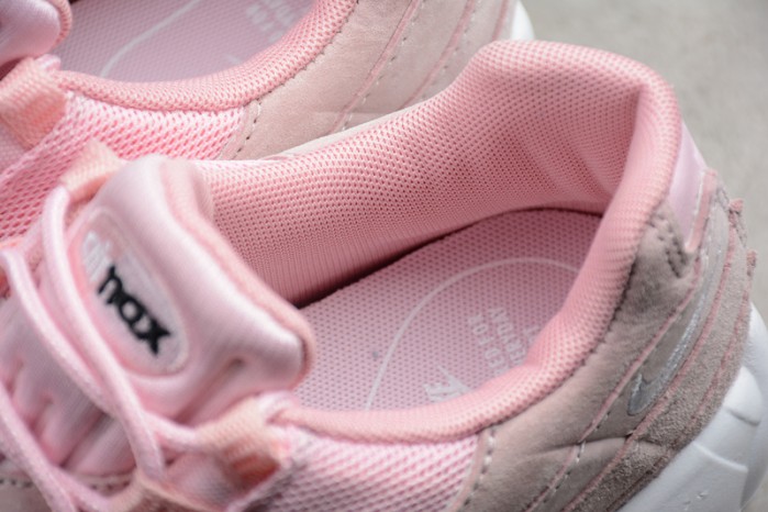 NIKE womens WMNS Air Max 95 "PRISM PINK" White-Sheen-Black  919924-600