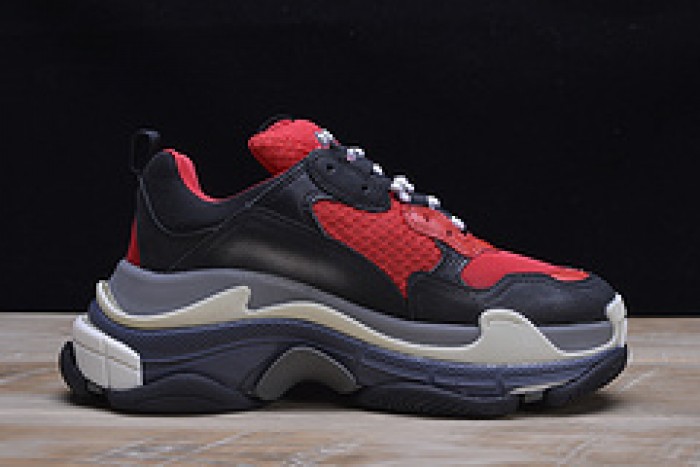 BLG Triple S Sneakers Red Black
