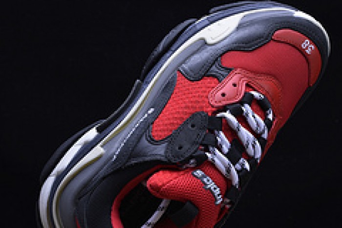 BLG Triple S Sneakers Red Black