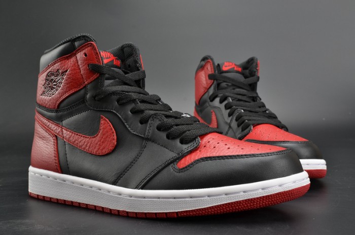 Air Jordan 1 Retro High OG "Banned" red mens  555088-001