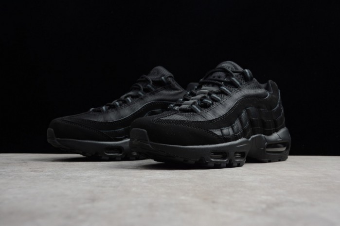 Nike mens AIR MAX 95 "TRIPLE BLACK" Black-Anthracite 609048-092