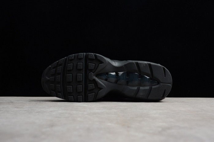Nike mens AIR MAX 95 "TRIPLE BLACK" Black-Anthracite 609048-092