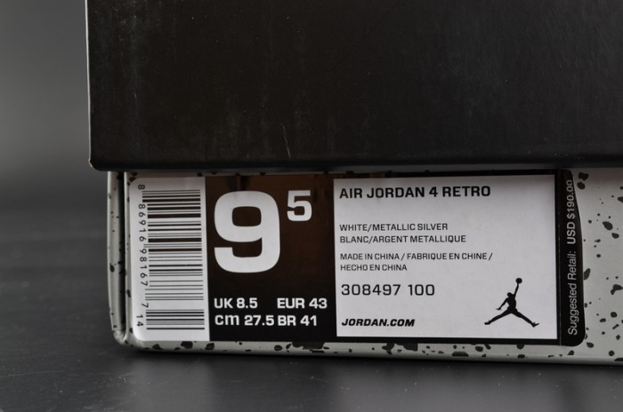 Air Jordan 4 Retro "Pure Money"  white mens 308497-100