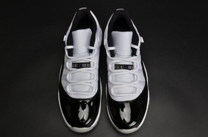 AIR JORDAN 11 RETRO LOW "CONCORD" BLACK/ WHITE  mens 528895-153