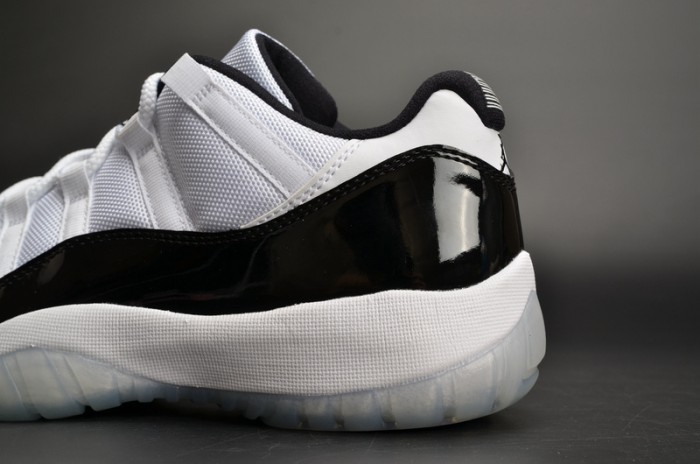 AIR JORDAN 11 RETRO LOW "CONCORD" BLACK/ WHITE  mens 528895-153