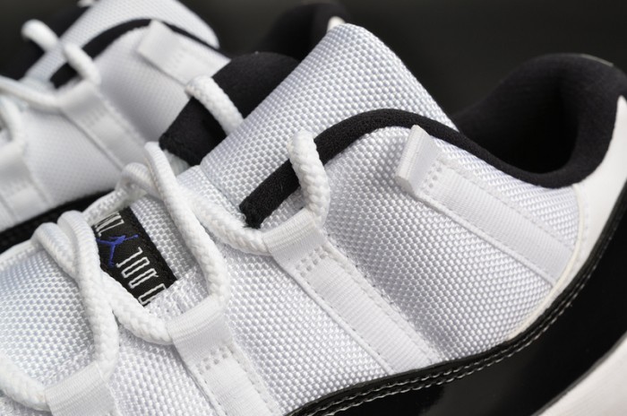 AIR JORDAN 11 RETRO LOW "CONCORD" BLACK/ WHITE  mens 528895-153