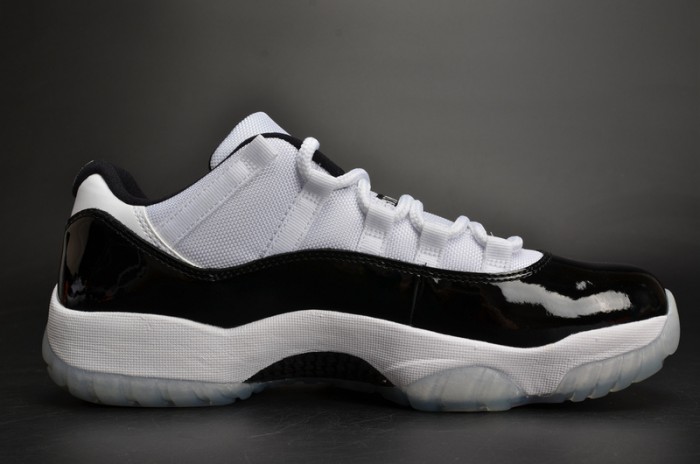 AIR JORDAN 11 RETRO LOW "CONCORD" BLACK/ WHITE  mens 528895-153