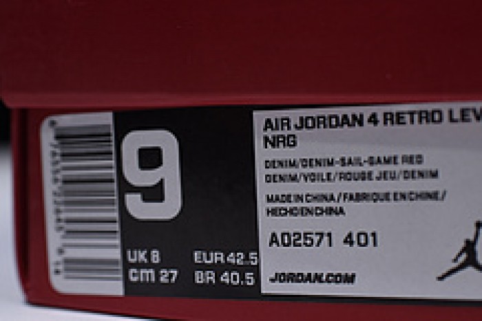 Levi´s x Nike  Air Jordan 4 Denim AO2571-401