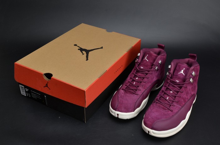 Air Jordan 12 Retro "Bordeaux" Sail/Metallic Silver mens 130690-617