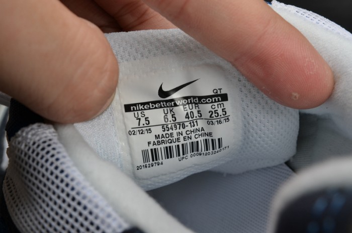Nike mens AIR MAX 95 OG "SLATE" white/ blue 554970-131