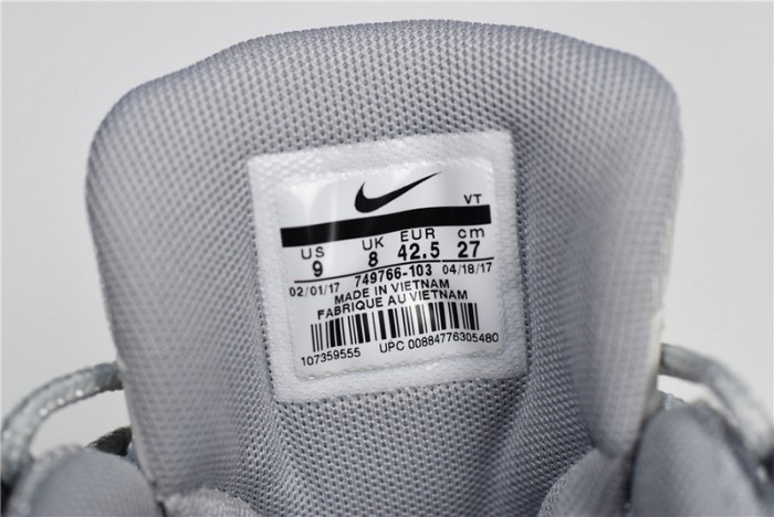 NIKE Air Max 95 Essential Mens White-Grey-Red Running Shoes  749766-103