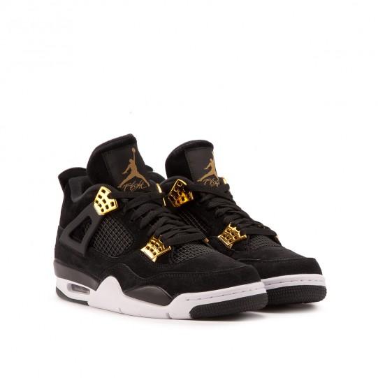 Air Jordan 4 "Royalty"  Black/Metallic Gold-White mens 308497-032