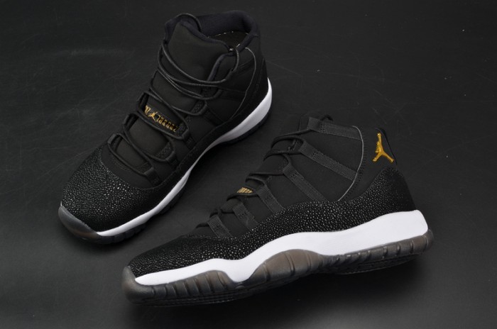 AIR JORDAN 11 RETRO PREM HC (GS) "HEIRESS" BLACK/ gold-white 852625-030