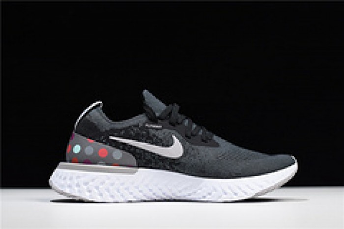 nike epic REACT FLYKNIT  Black and grey dots point noirs ET gris AJ7283 996