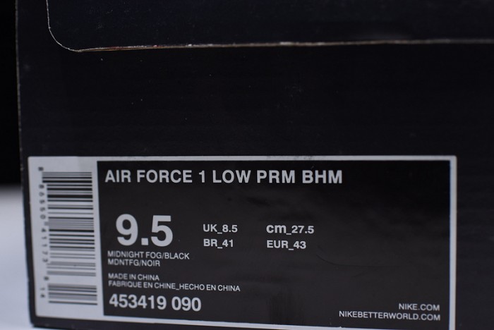 Nike Air Force 1 Low Premium ´Black History Month´  Midnight Fog/Black mens 453419-090