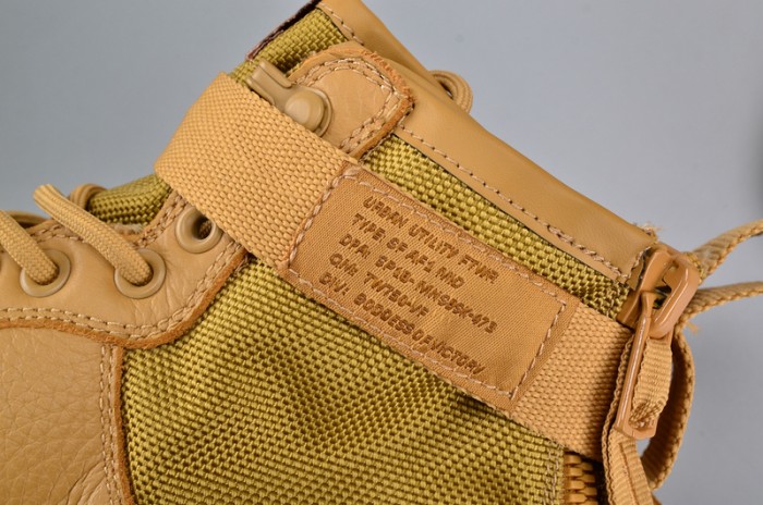 Nike SF Air Force 1 Mid  Elemental Gold Leather Shoes  AA3966-700