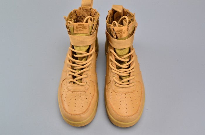 Nike SF Air Force 1 Mid  Elemental Gold Leather Shoes  AA3966-700