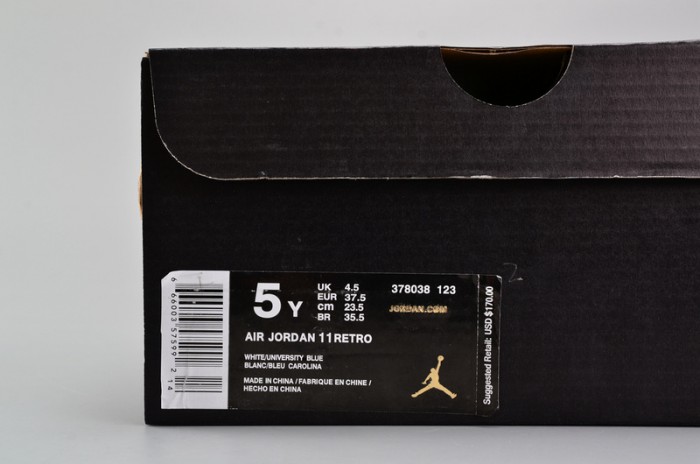 AIR JORDAN 11 RETRO BG (GS) "WIN LIKE ´82" university blue 378038-123