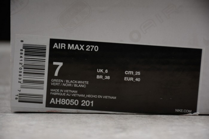 NIKE mens AIR MAX 270 "MEDIUM OLIVE"  AH8050-201