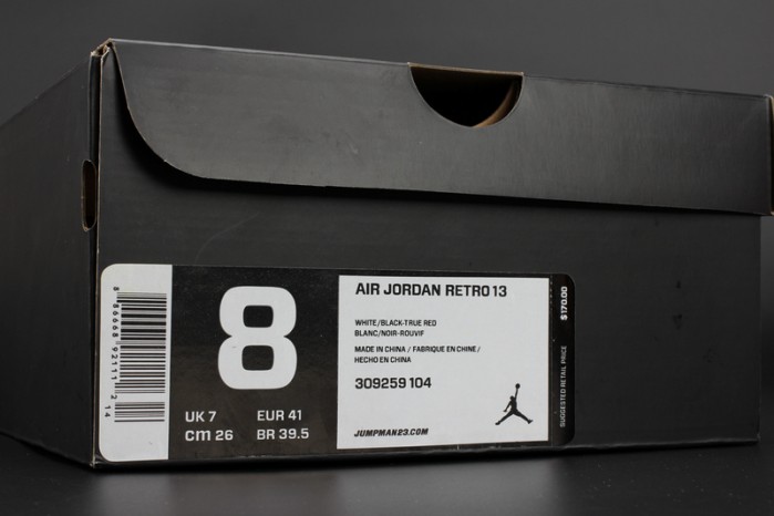 Air Jordan 13 "He Got Game"  White/Black-True Red mens 414571-104